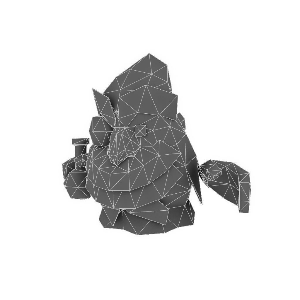 Micro Hero and Monster Set - Low Poly Hand Painted Low-poly 3D model_129