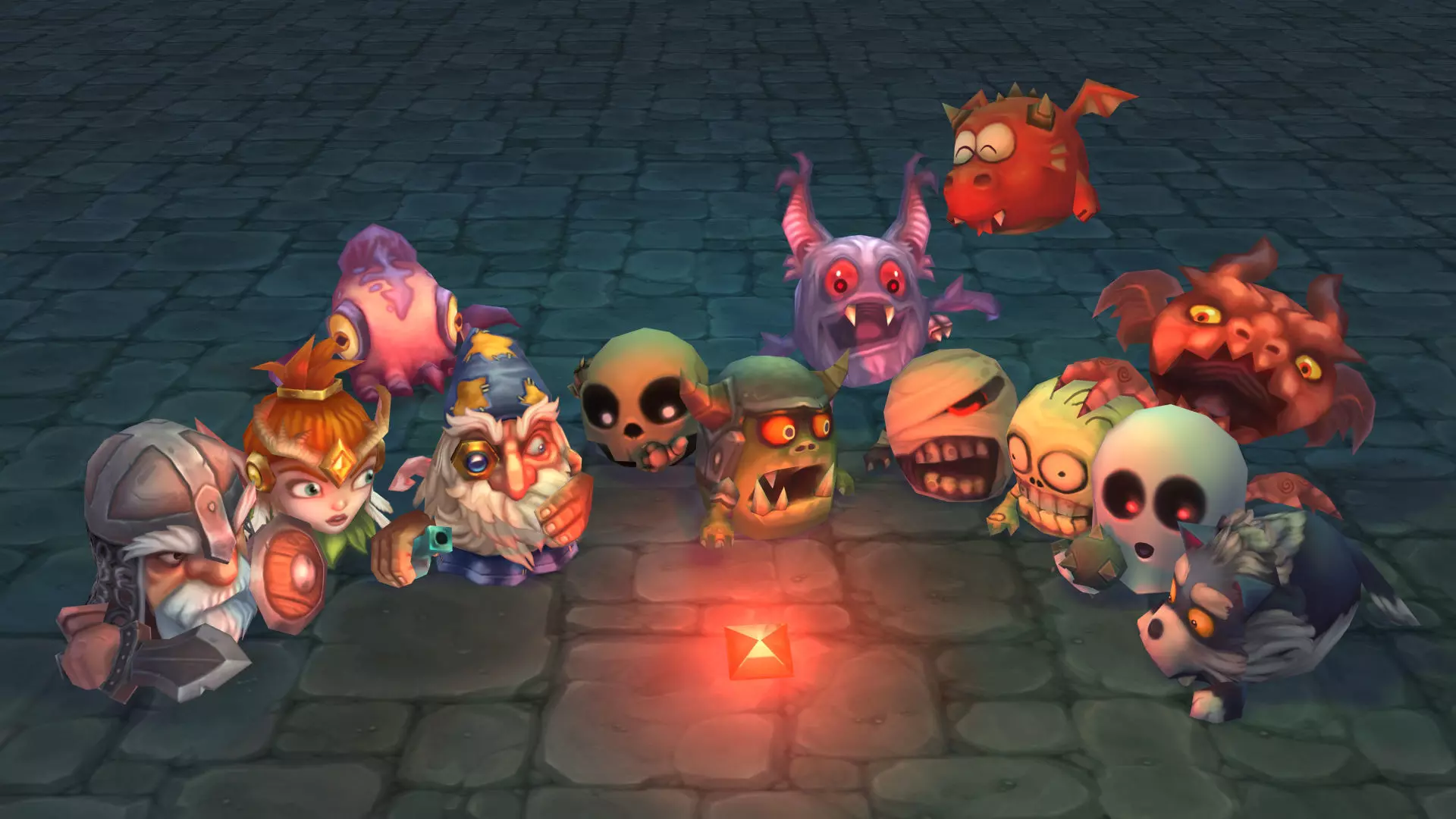 Micro Hero and Monster Set - Low Poly Hand Painted Low-poly 3D model_0