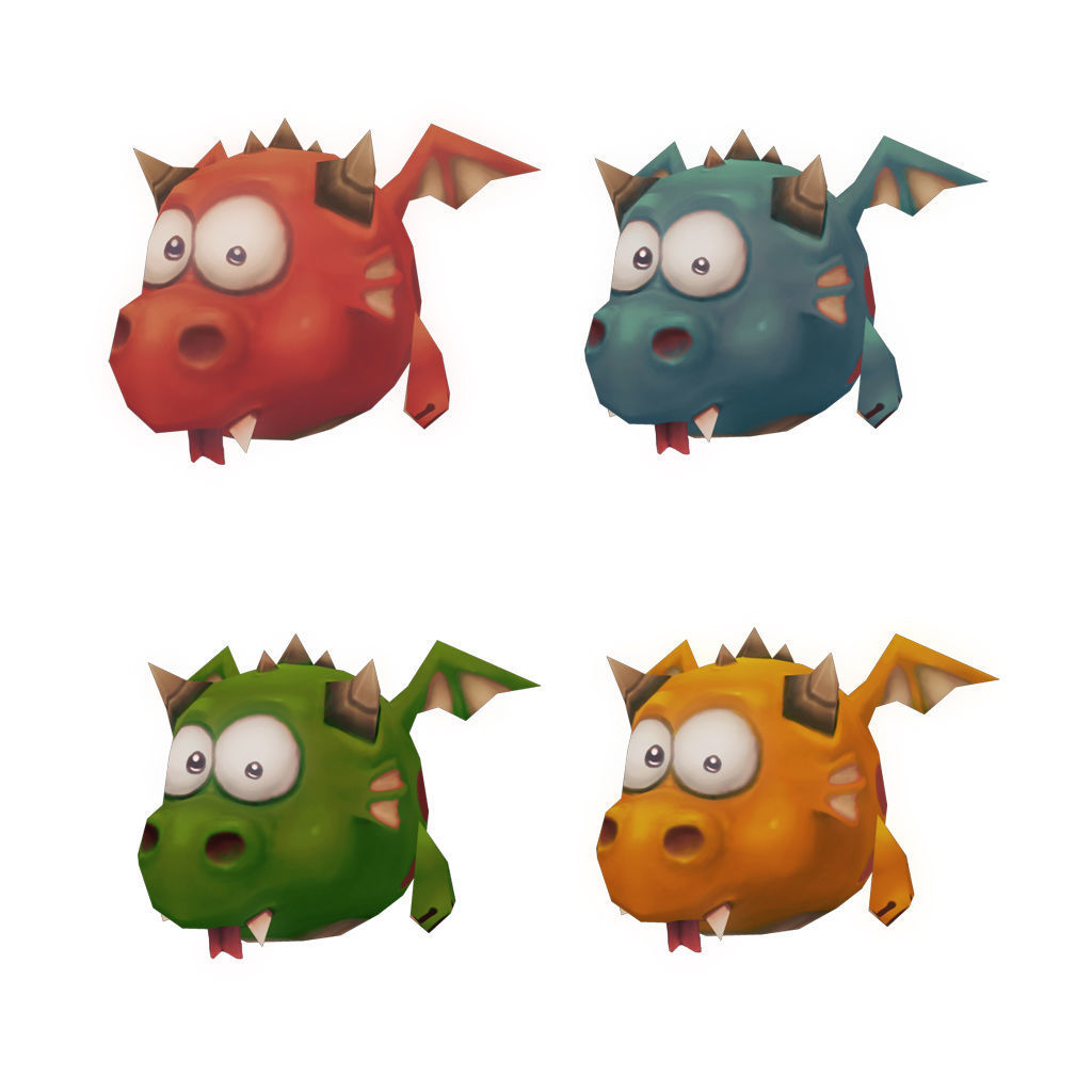 Micro Hero and Monster Set - Low Poly Hand Painted Low-poly 3D model_33