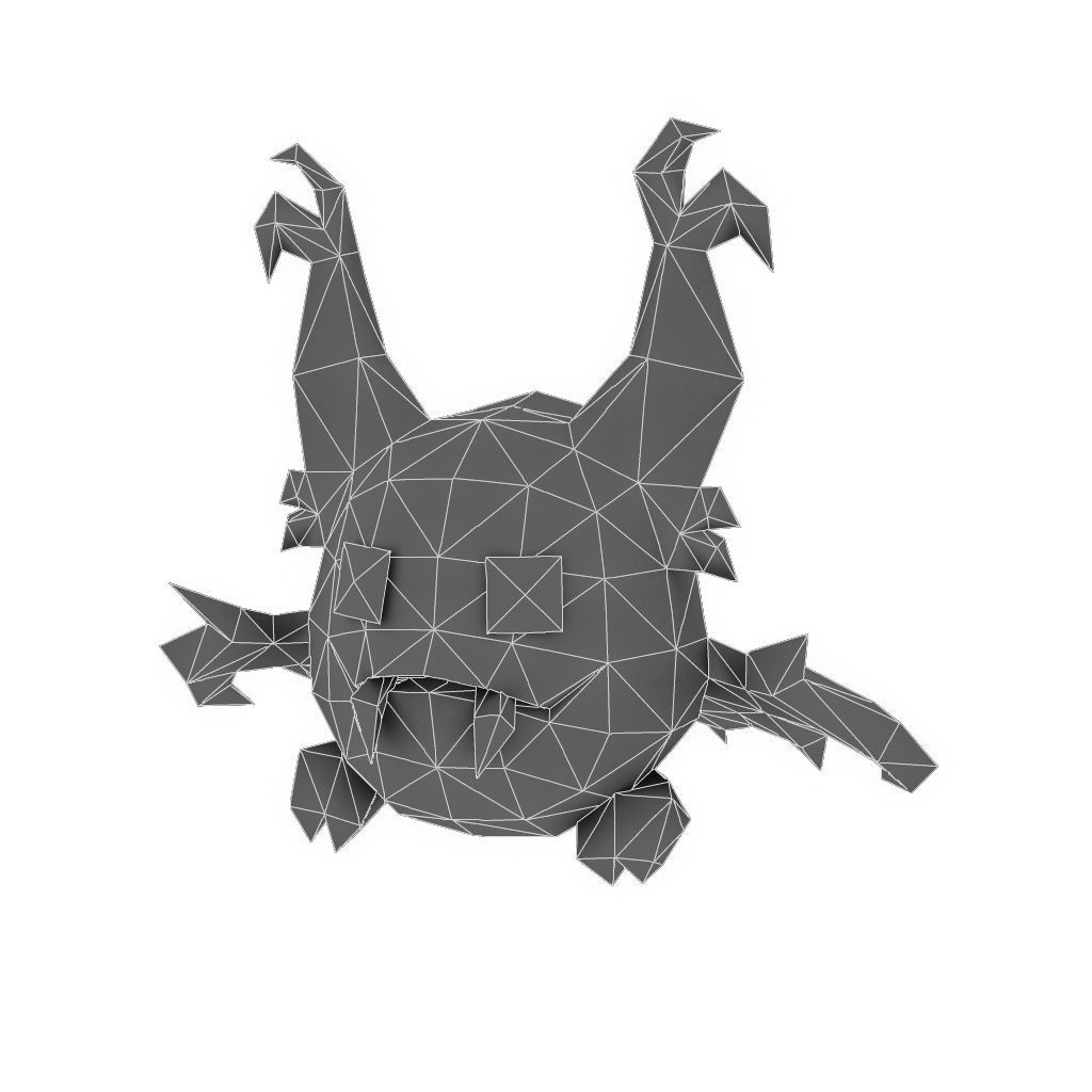 Micro Hero and Monster Set - Low Poly Hand Painted Low-poly 3D model_17