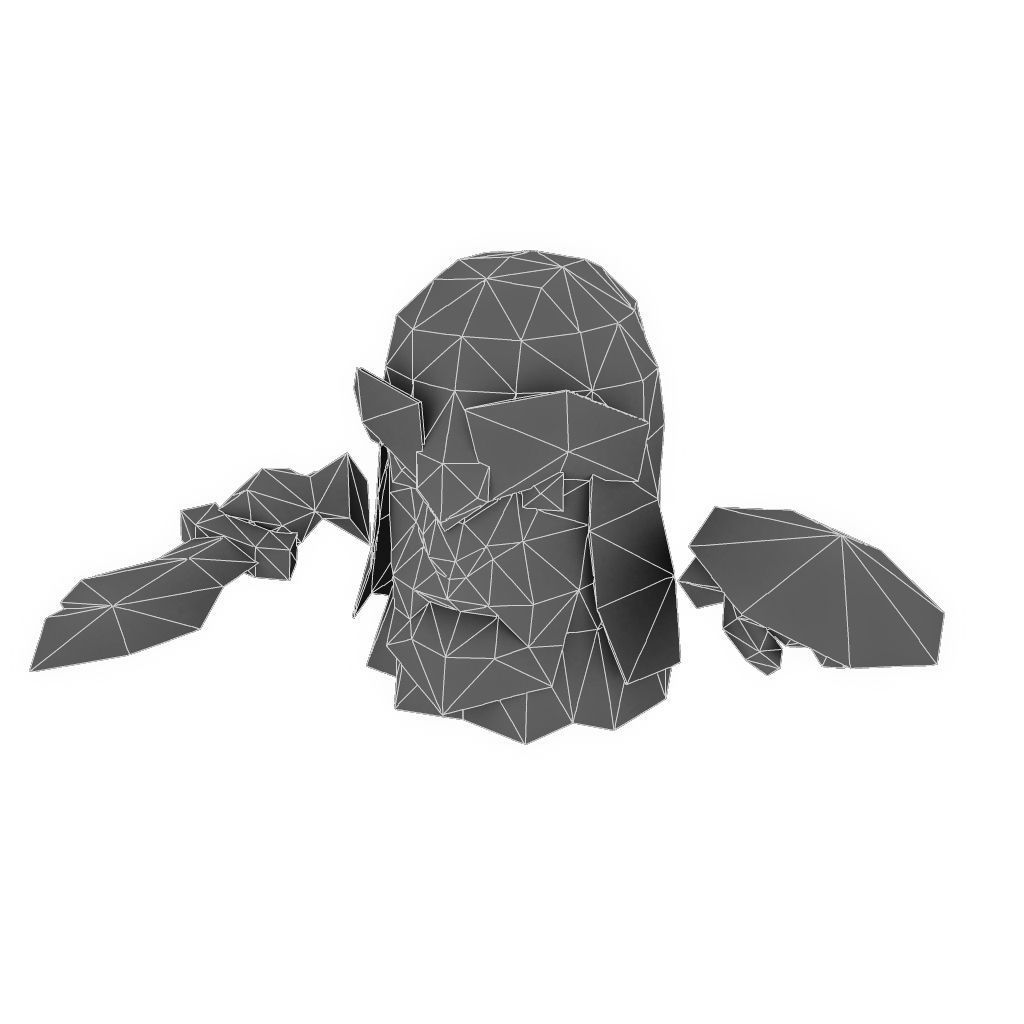 Micro Hero and Monster Set - Low Poly Hand Painted Low-poly 3D model_119