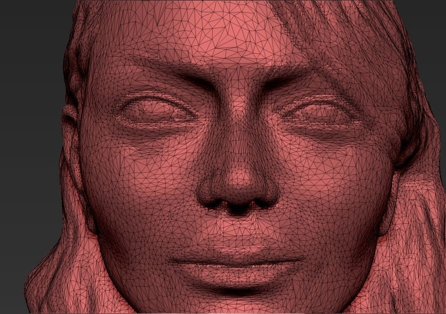 Emma Stone 3D printing ready stl obj formats 3D print model_11