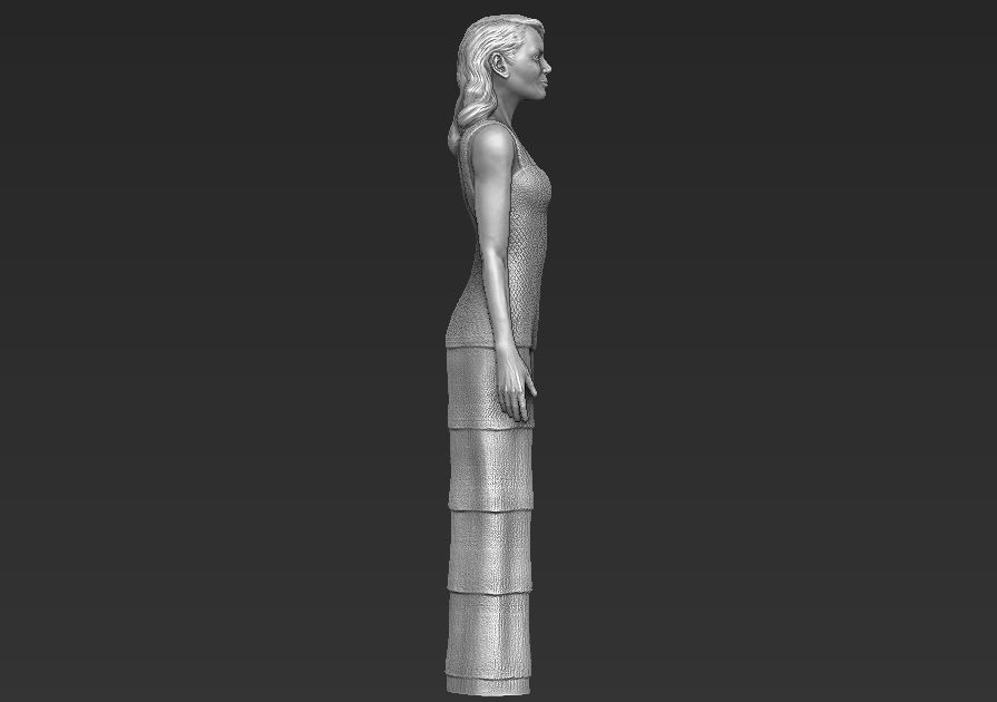 Emma Stone 3D printing ready stl obj formats 3D print model_4