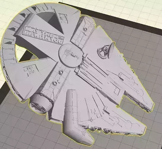Millennium Falcon Penny Bottle Opener 5C Free 3D print model