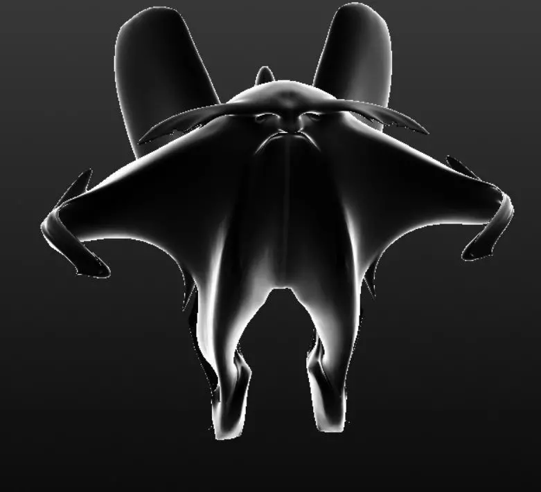 Ghost-Angel flying creature 3D print model_0