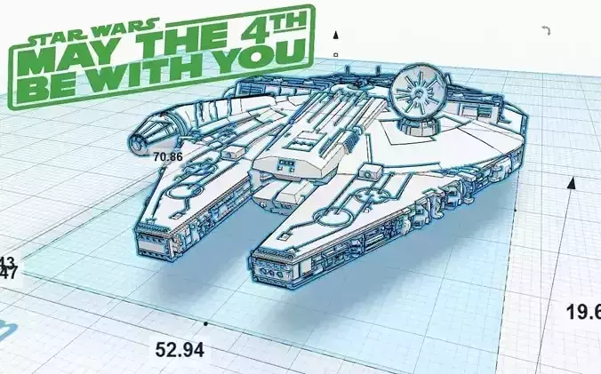 Millennium Falcon V1 1 Free 3D print model