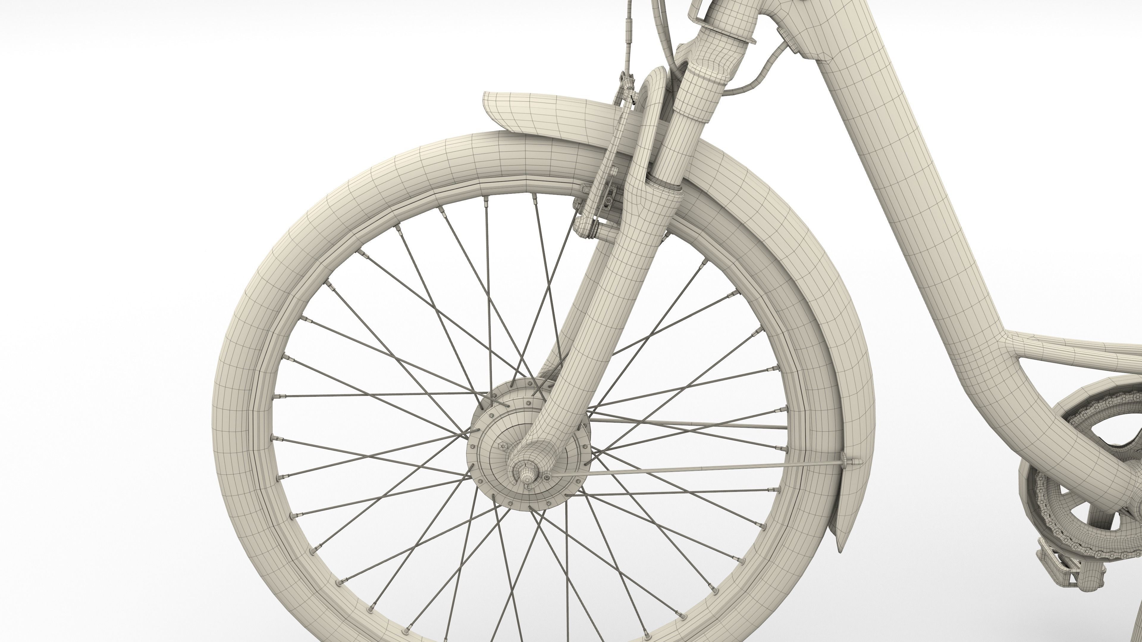 Electric City Bicycle and Station 3D model_69