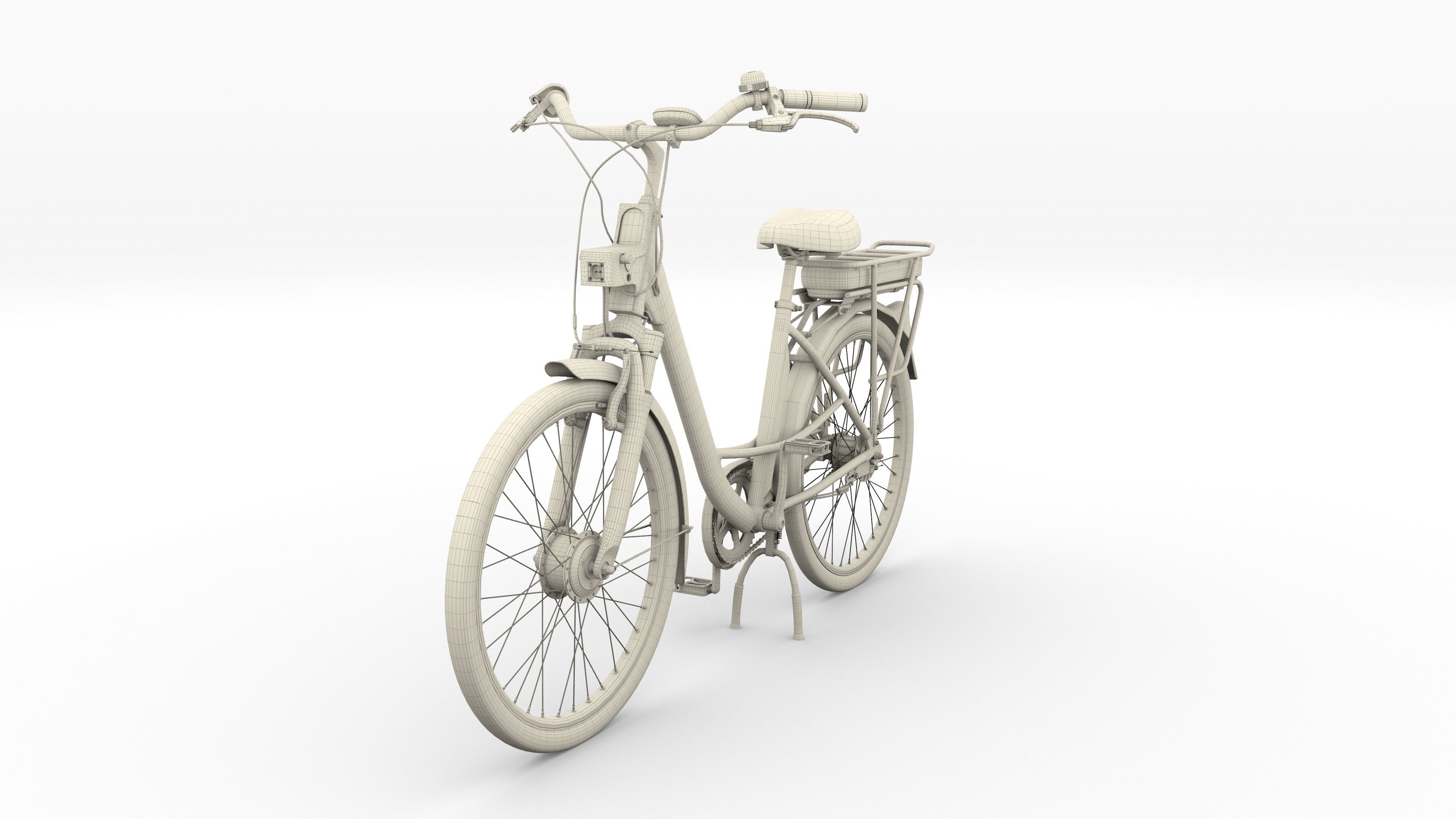 Electric City Bicycle and Station 3D model_59