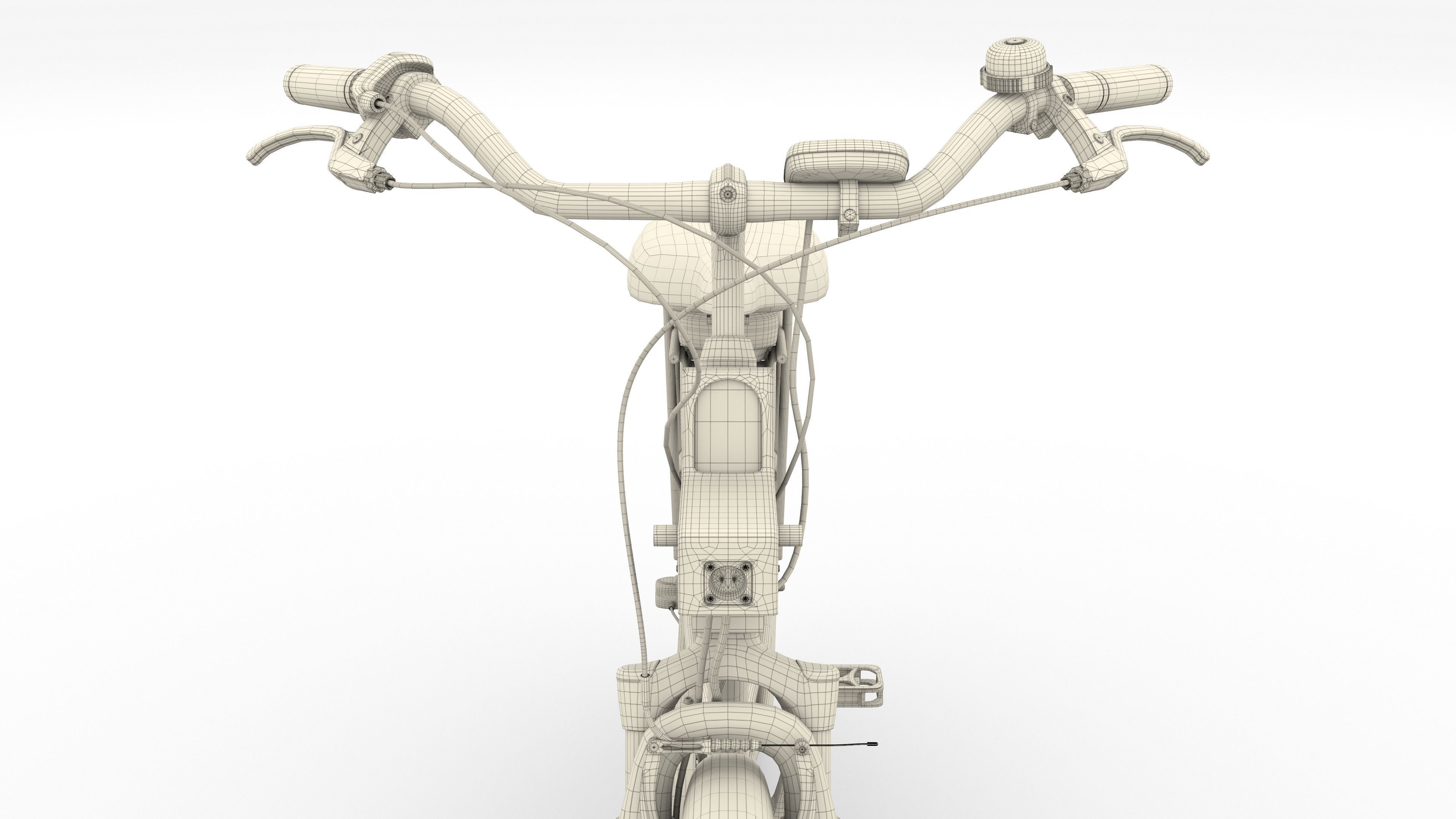 Electric City Bicycle and Station 3D model_71