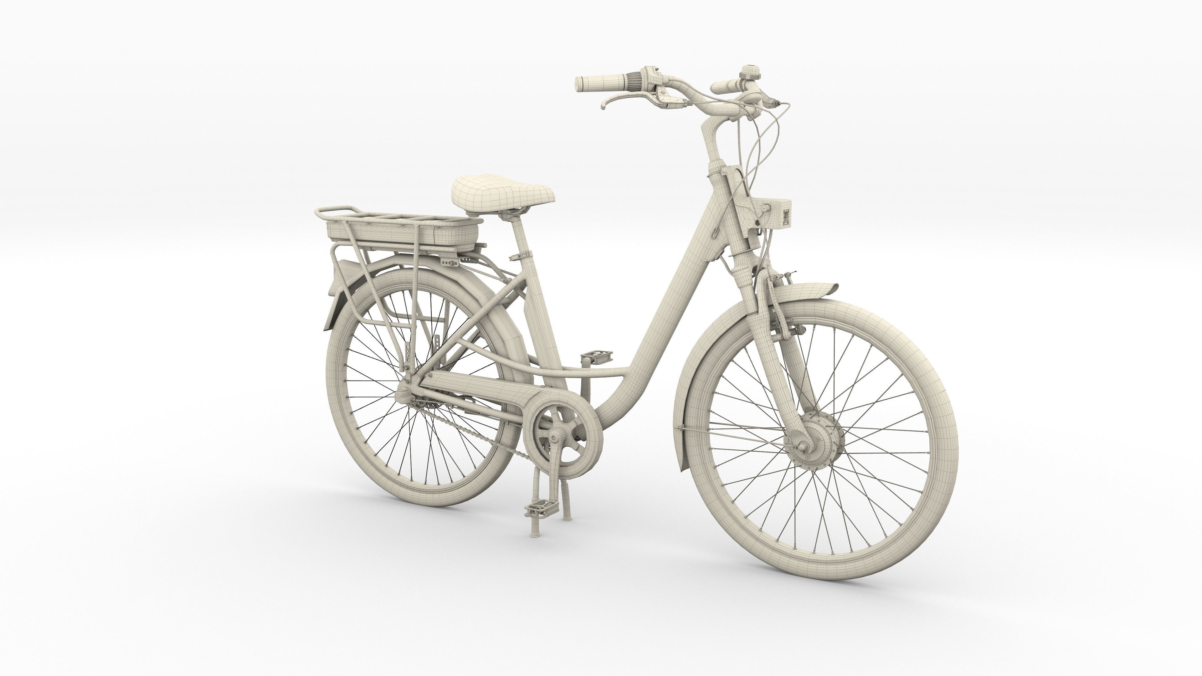 Electric City Bicycle and Station 3D model_55