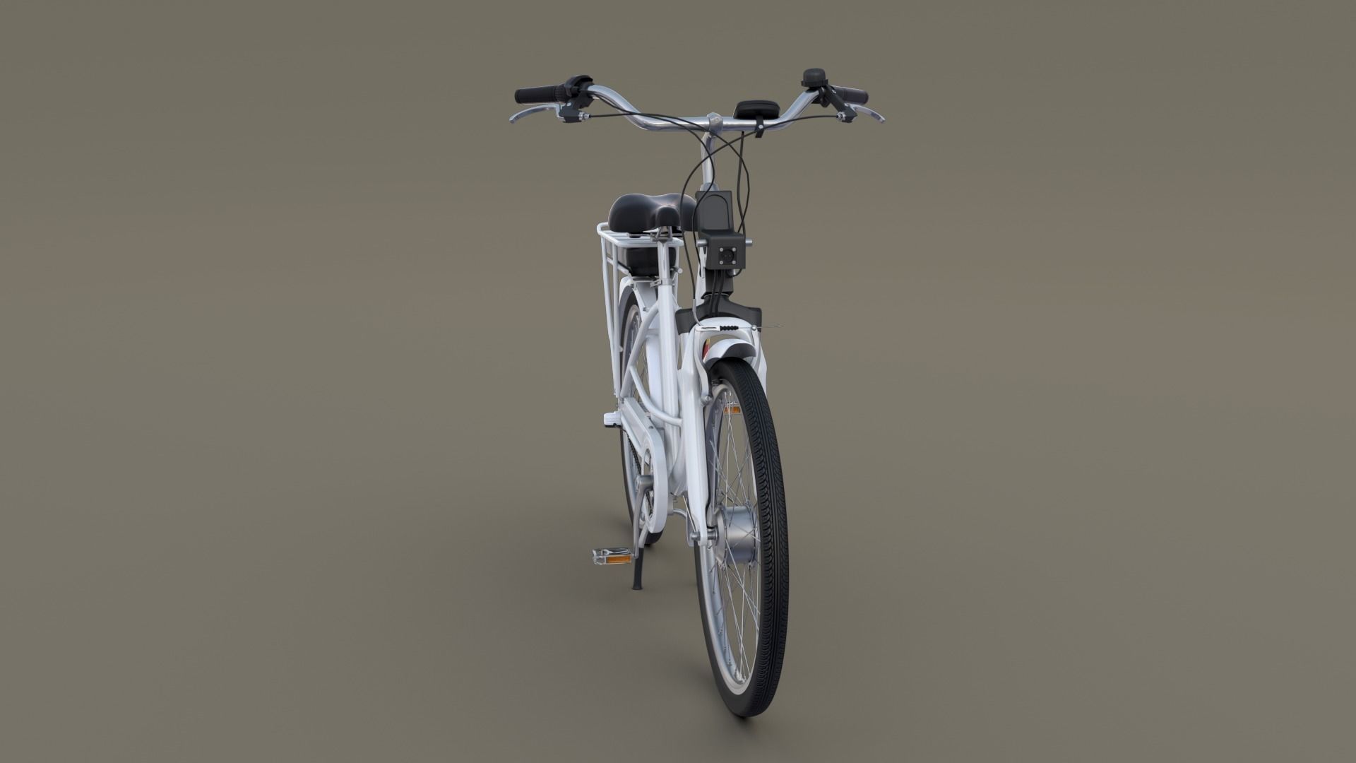 Electric City Bicycle and Station 3D model_6