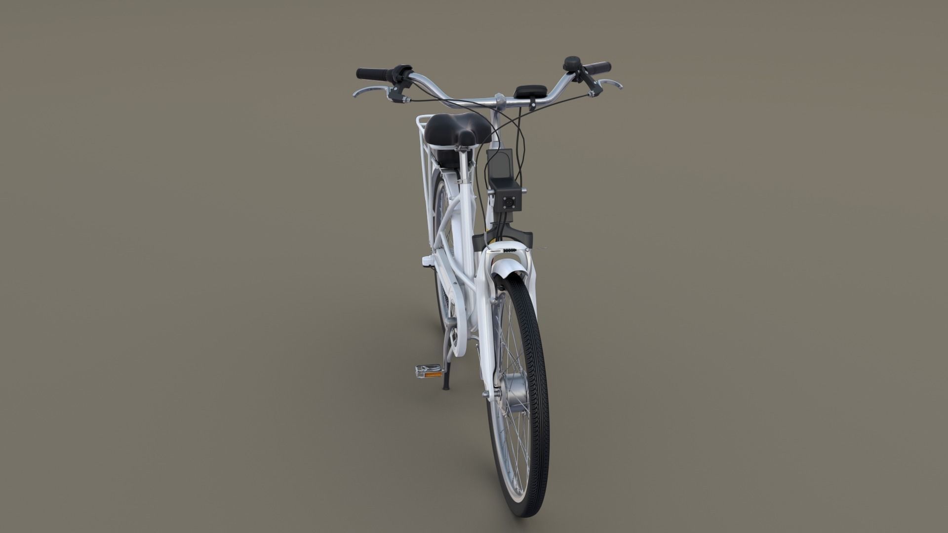 Electric City Bicycle and Station 3D model_14