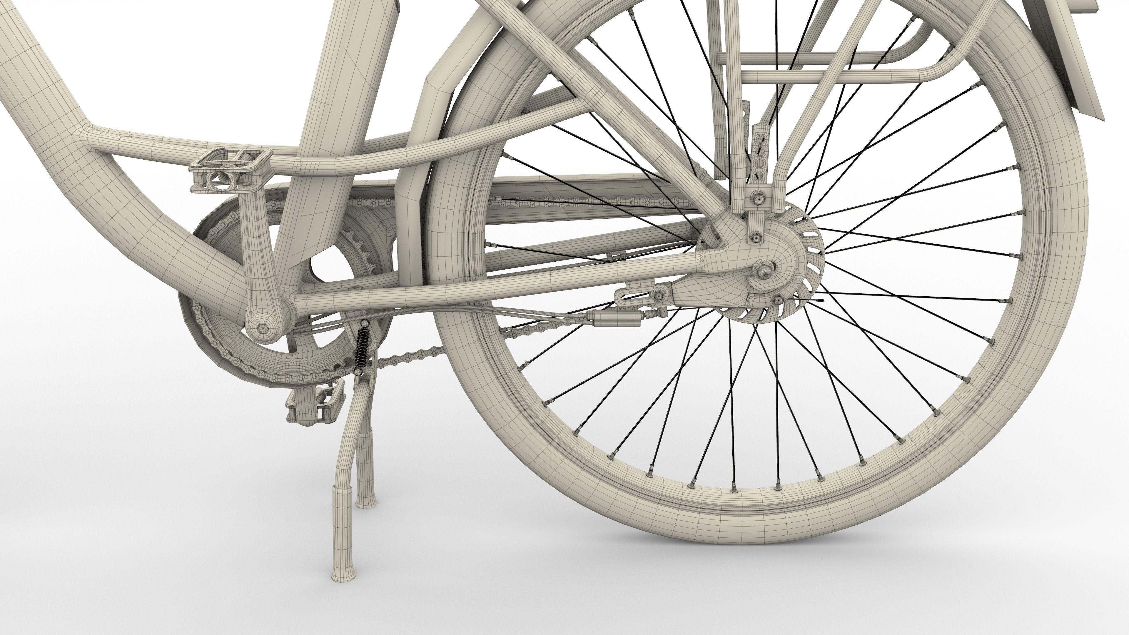 Electric City Bicycle and Station 3D model_70