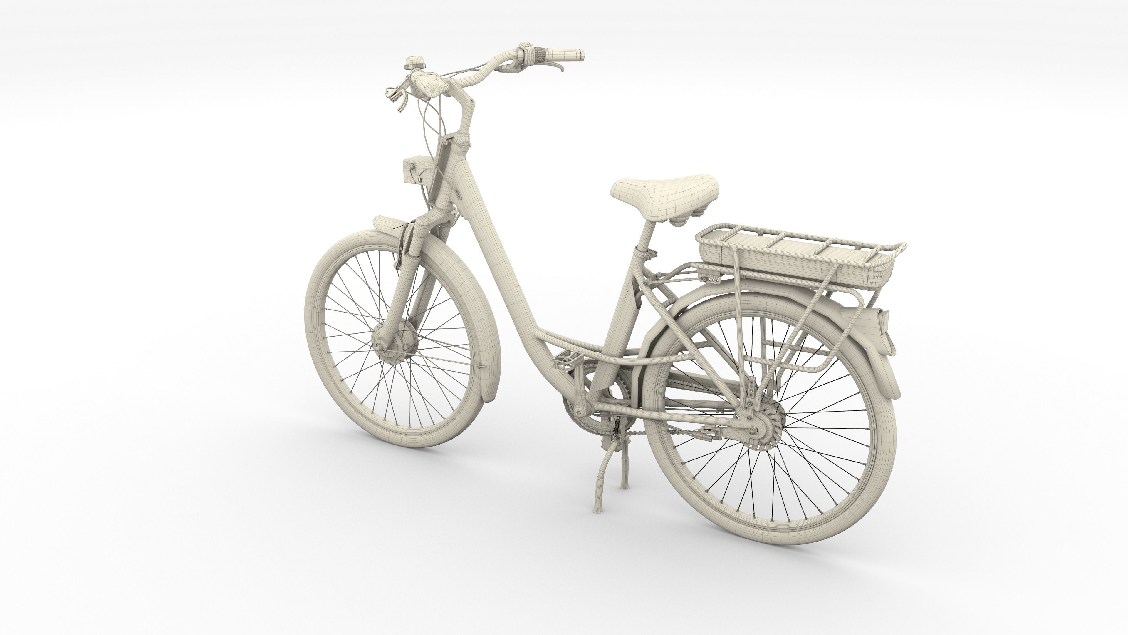 Electric City Bicycle and Station 3D model_61