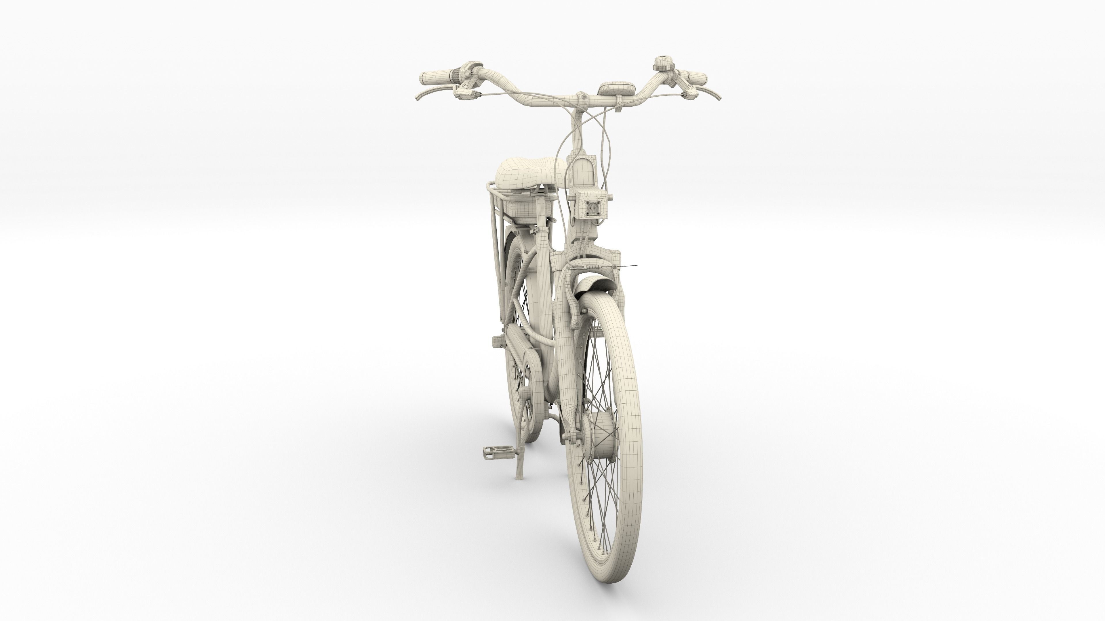 Electric City Bicycle and Station 3D model_57
