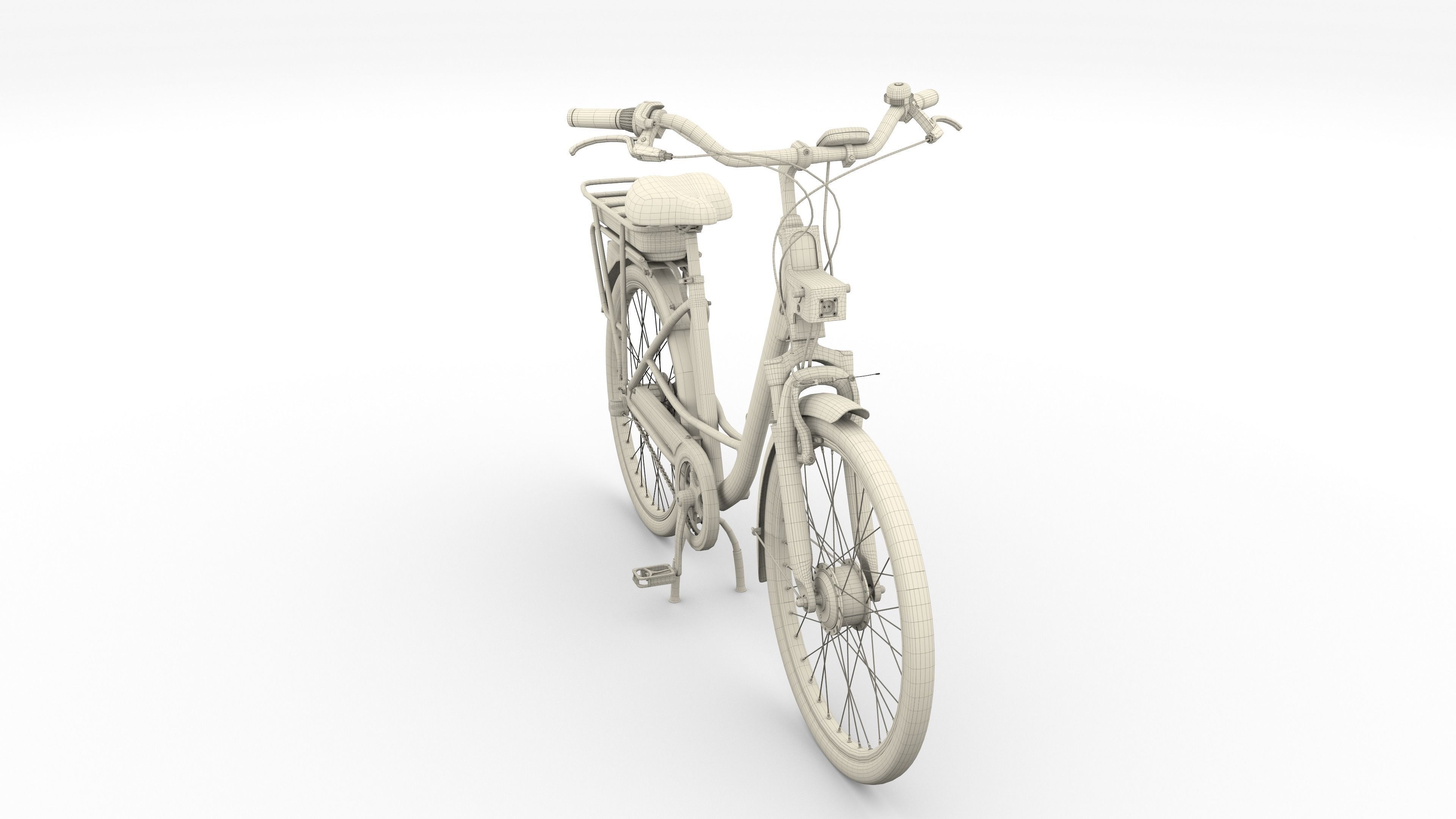 Electric City Bicycle and Station 3D model_66