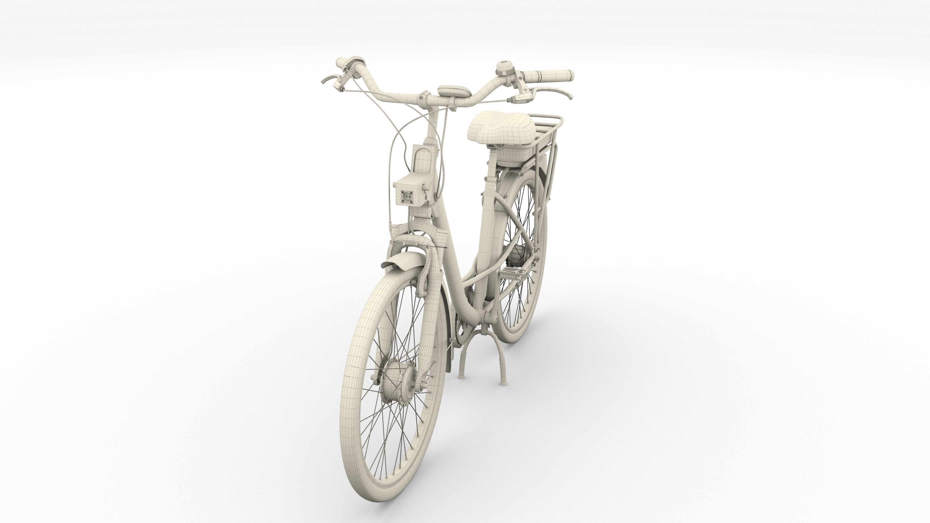 Electric City Bicycle and Station 3D model_68