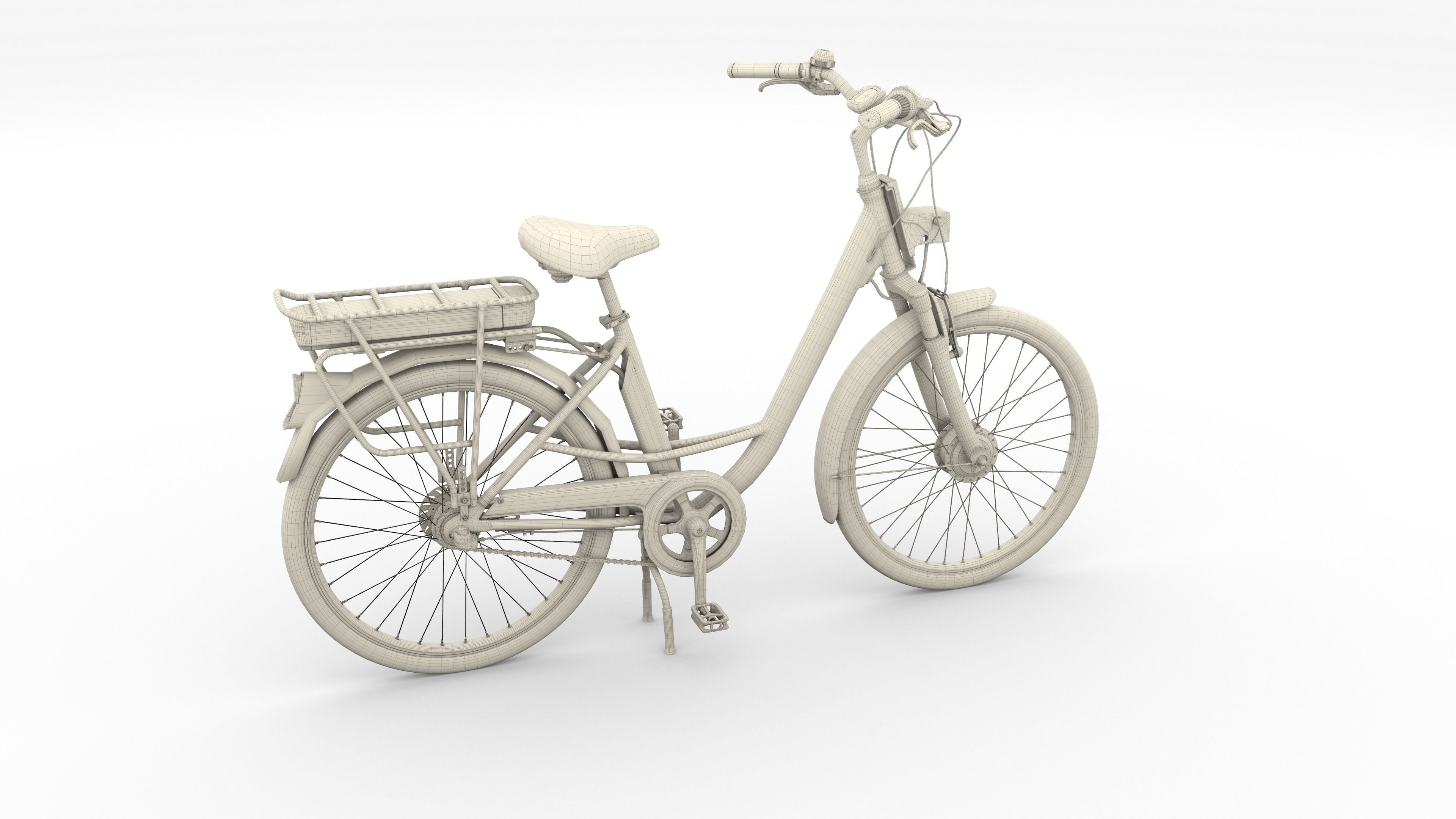 Electric City Bicycle and Station 3D model_63