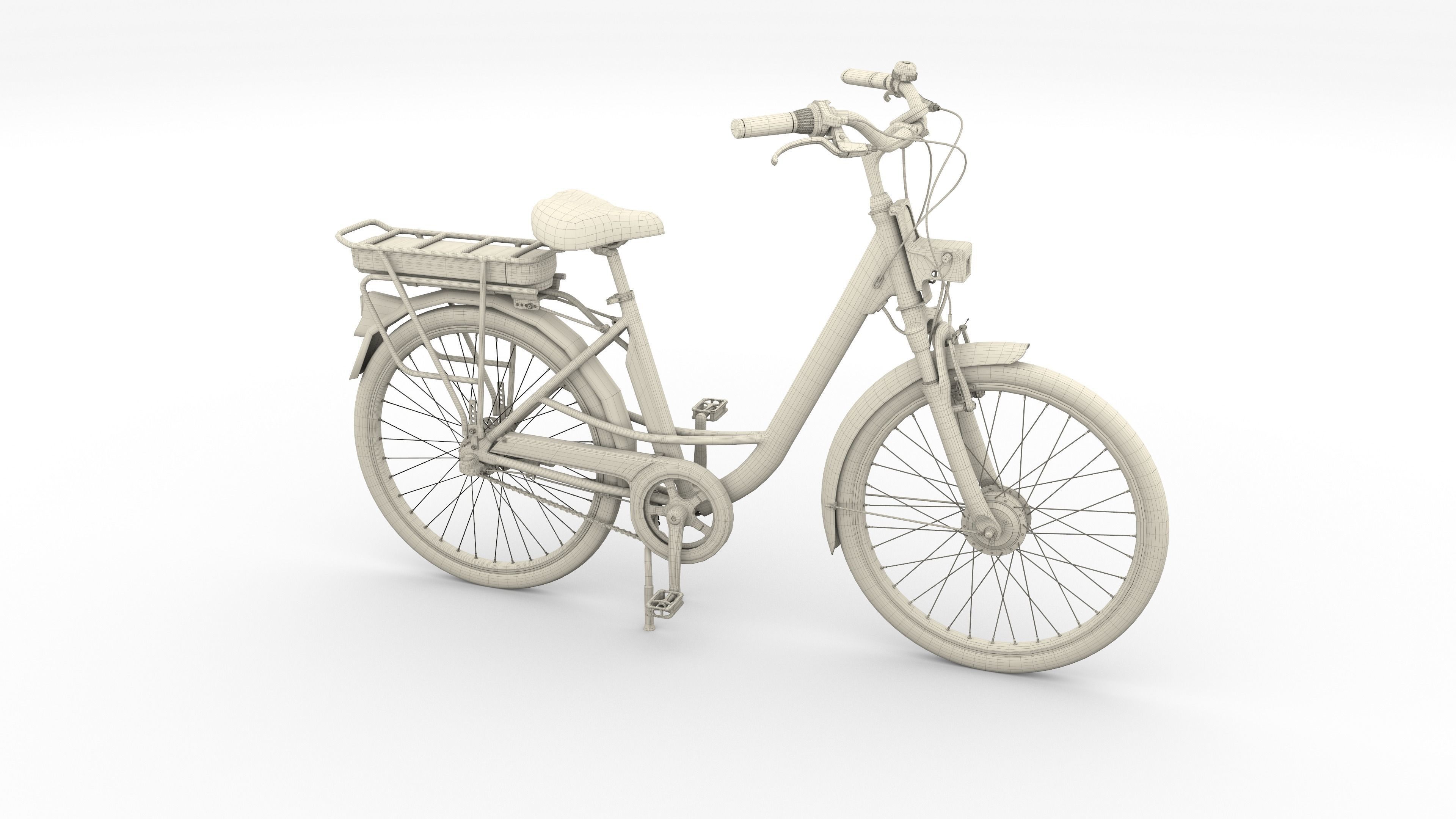 Electric City Bicycle and Station 3D model_65