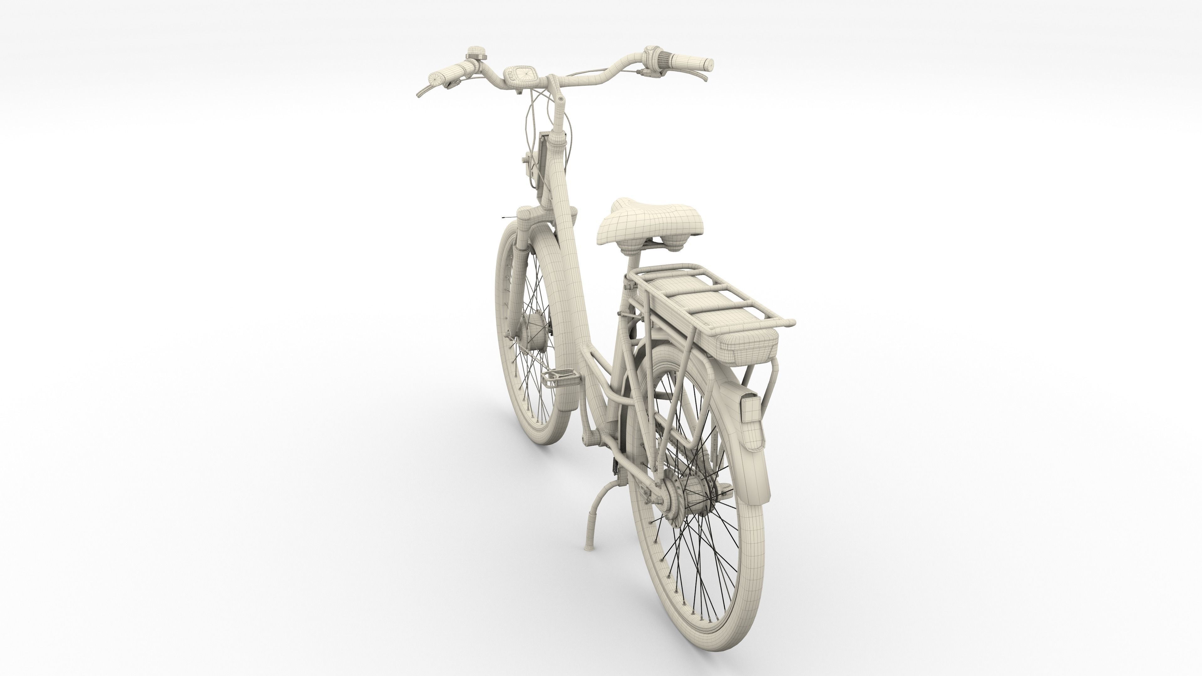 Electric City Bicycle and Station 3D model_62