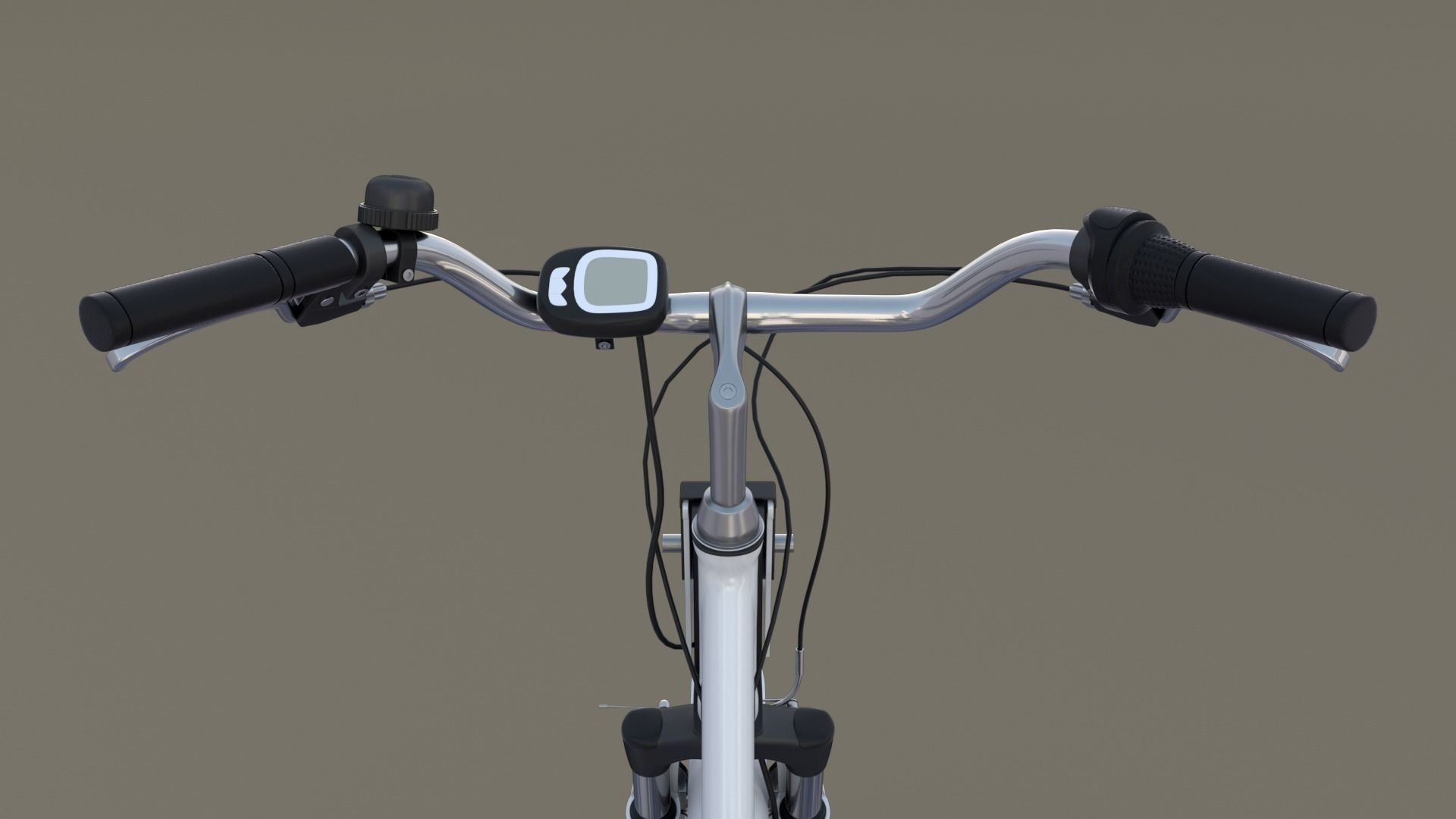 Electric City Bicycle and Station 3D model_2