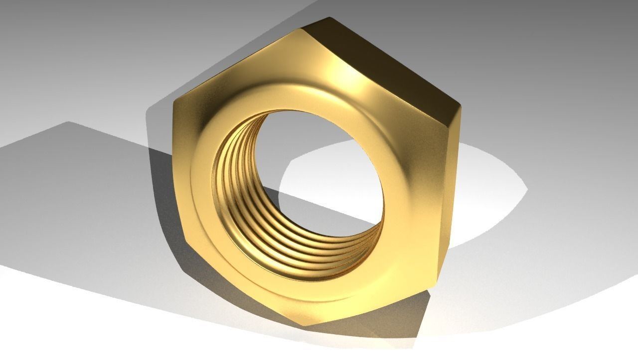 Hex Nut 3D model_1