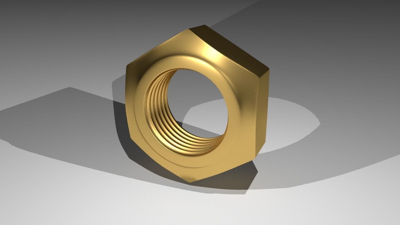 Hex Nut 3D model_0