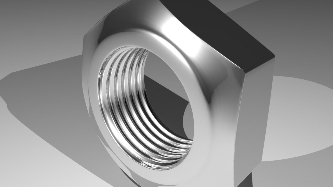 Hex Nut 3D model_2