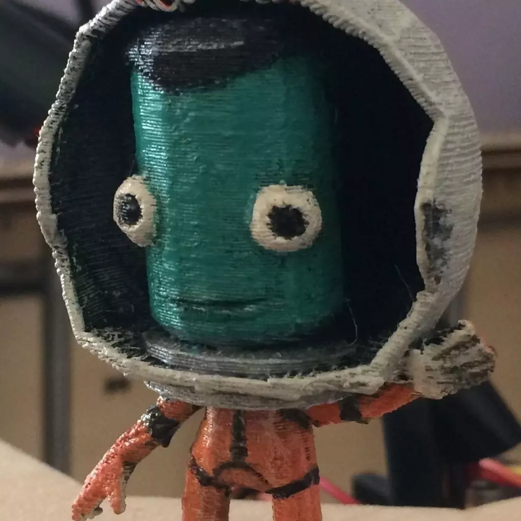 Kerbal Figurine Waving Pose Free 3D print model_0