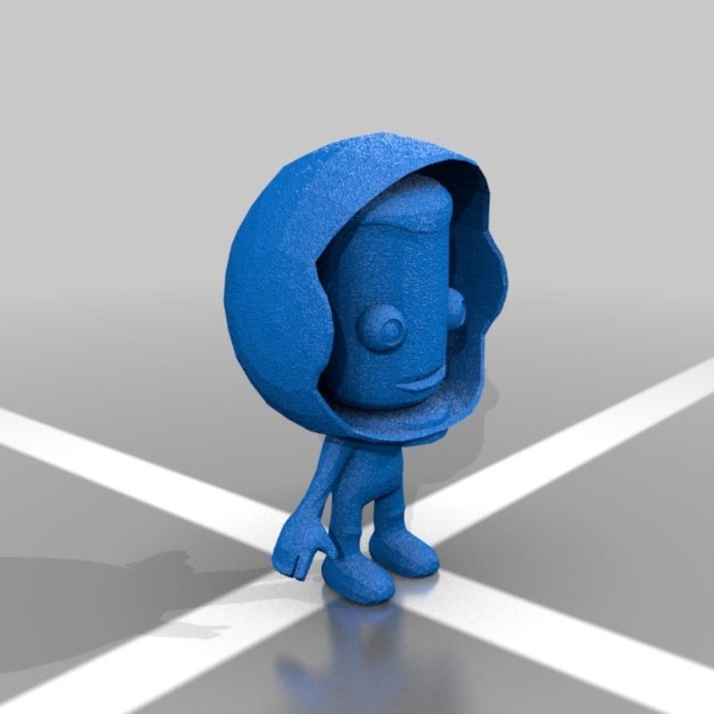 Kerbal Figurine Waving Pose Free 3D print model_1