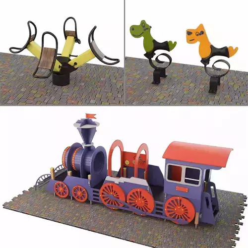 Playground swings for children - outdoor equipment