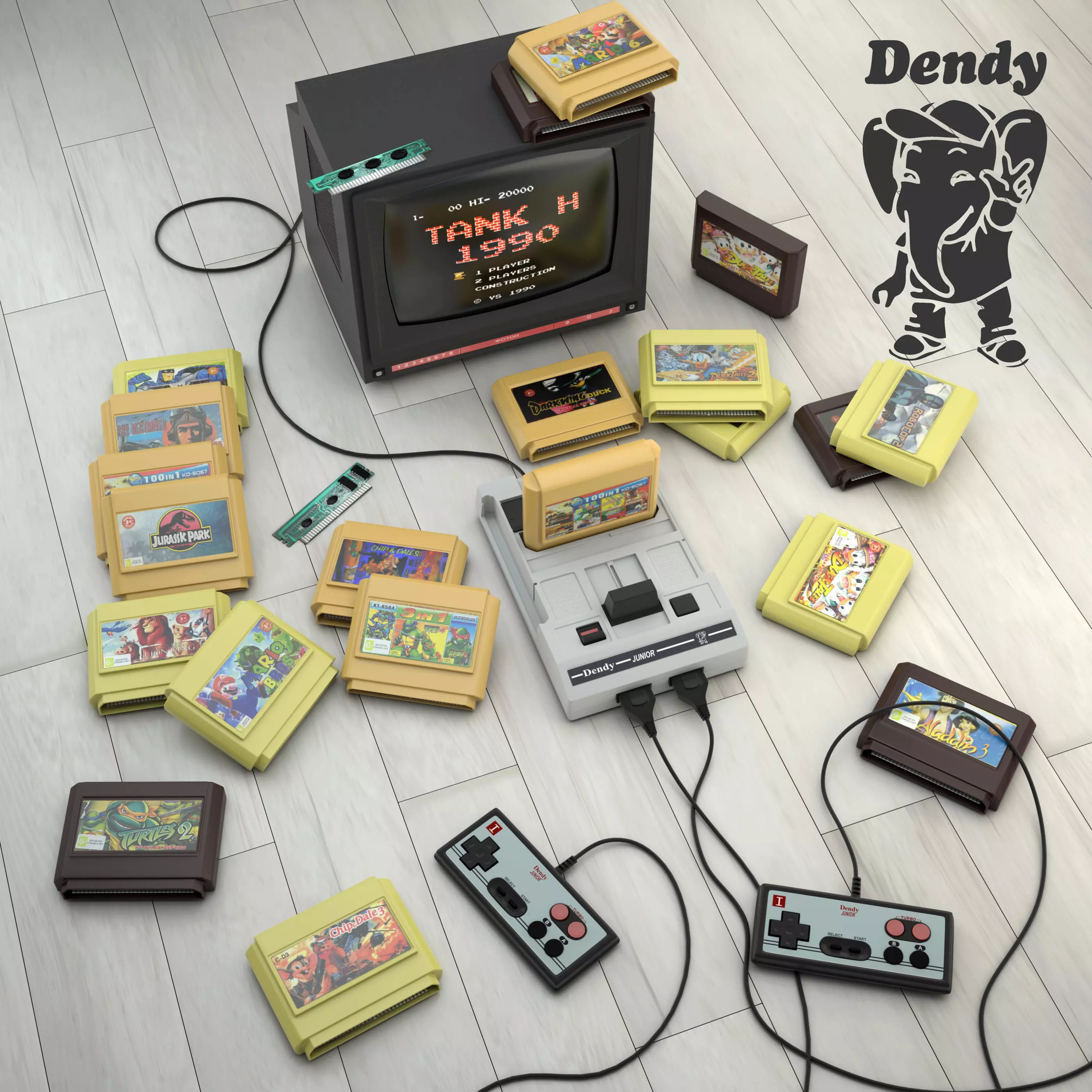 Dendy Junior 3D model_0