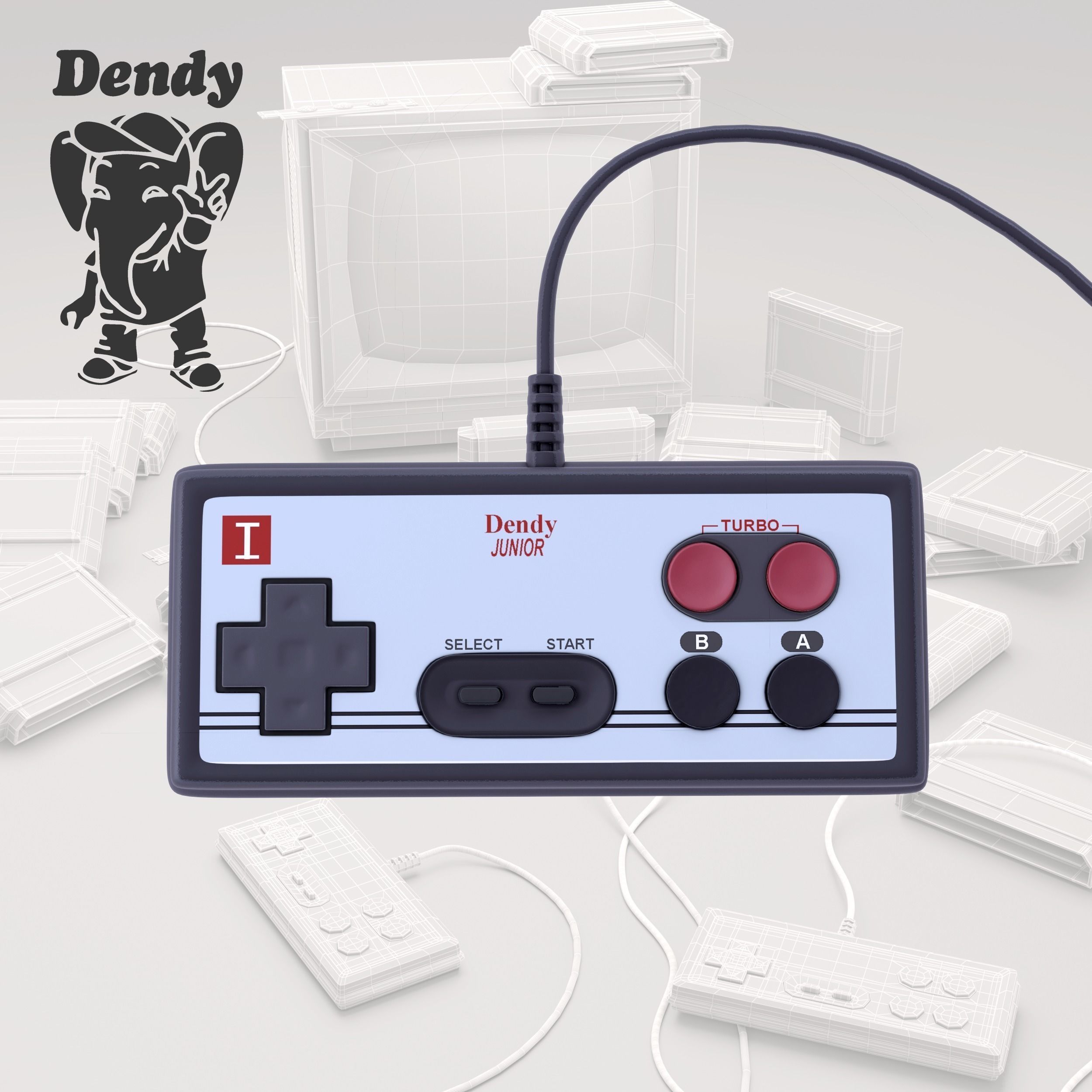 Dendy Junior 3D model_2