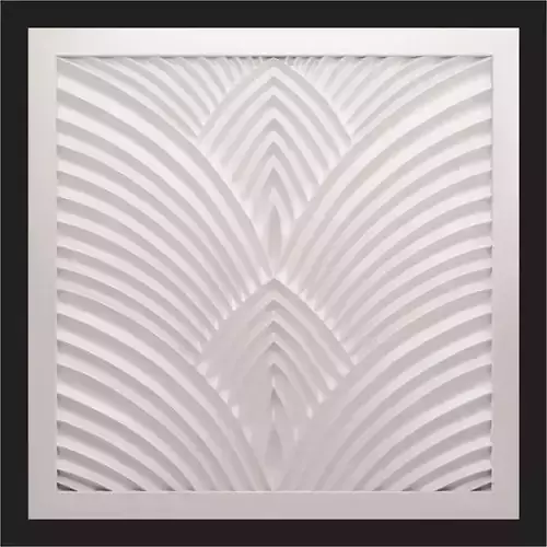 Panel wall with abstract design 3D print model