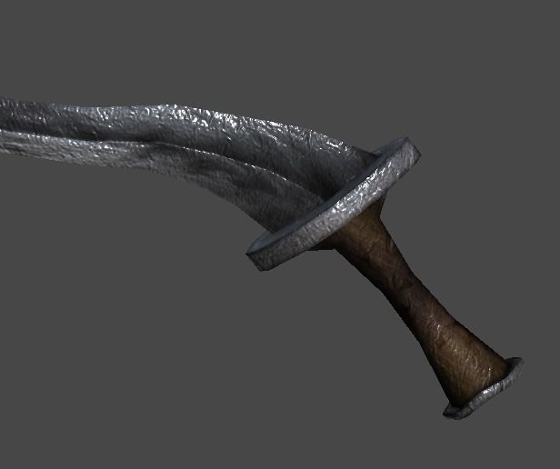 shotel1 sword Low-poly 3D model_4