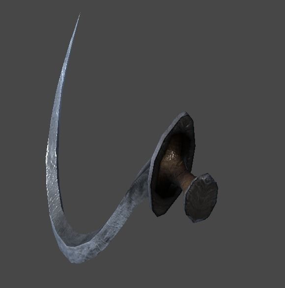 shotel1 sword Low-poly 3D model_6