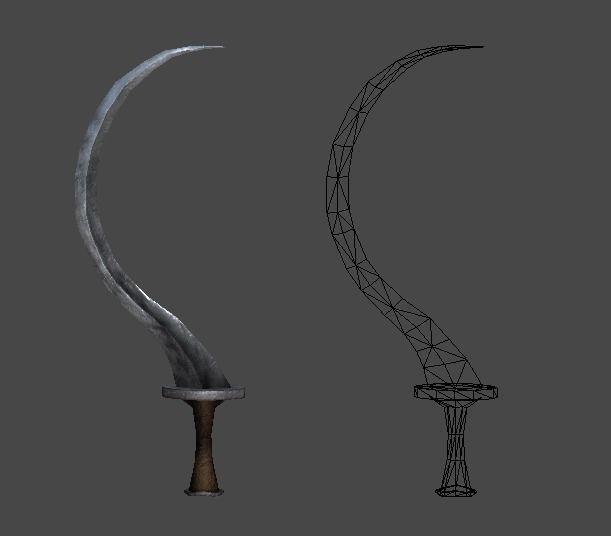 shotel1 sword Low-poly 3D model_7