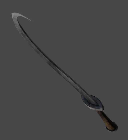shotel1 sword Low-poly 3D model_5