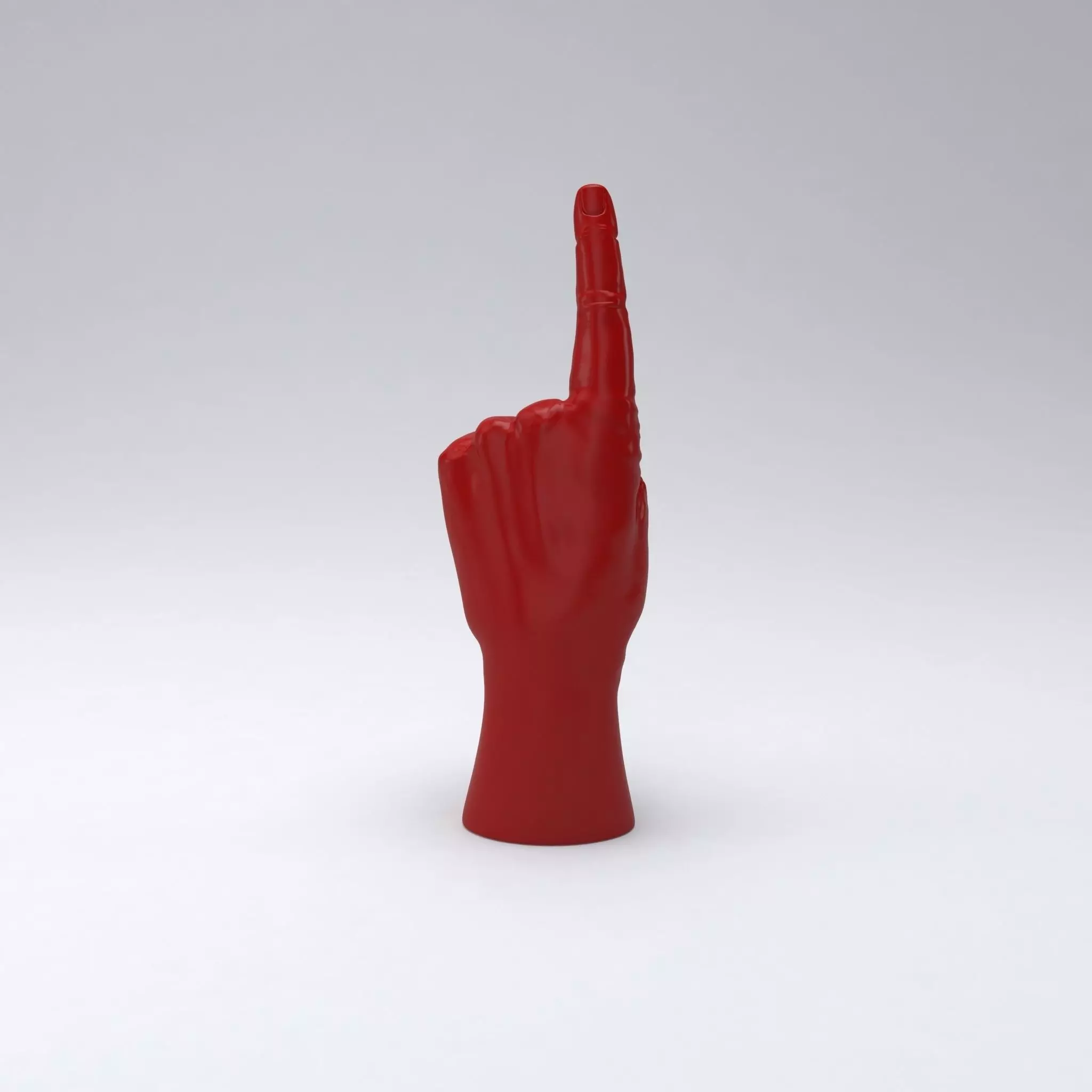 Pointing hand printable 3D print model_0