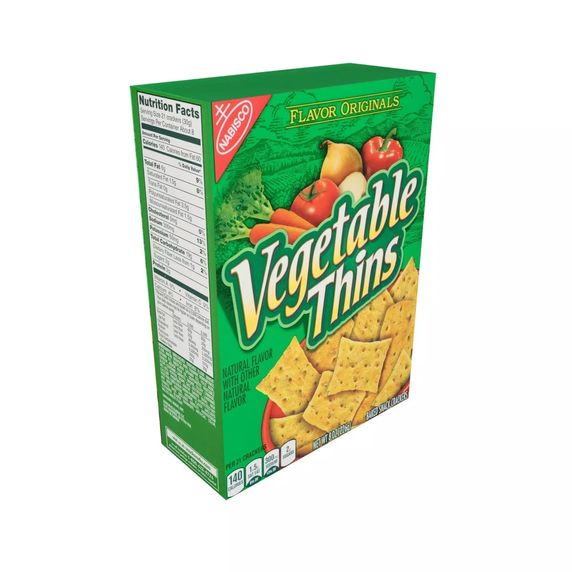 Nabisco Flavor Originals Vegetable Thins Baked Snack Crackers Low-poly 3D model