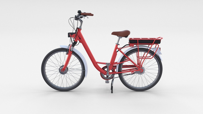 Electric City Bicycle Red