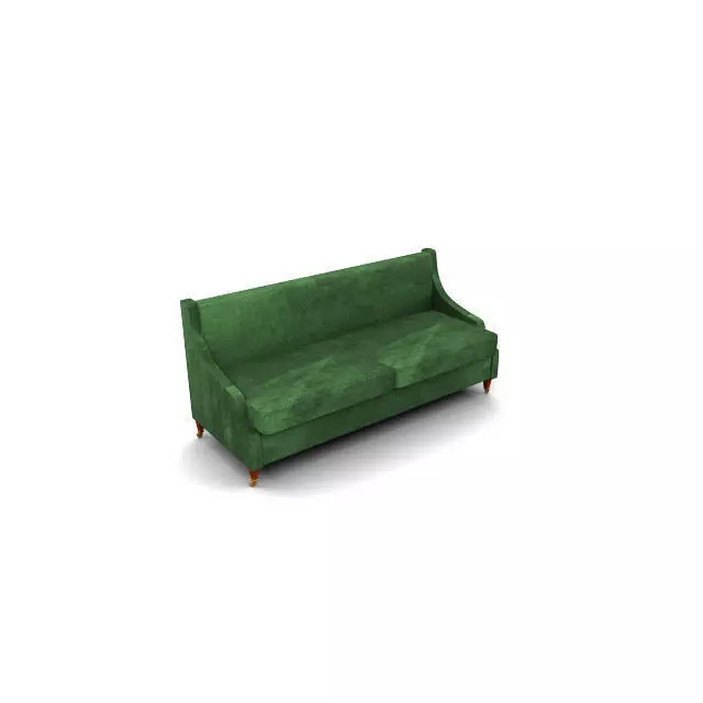 Velvet couch 3D model_0