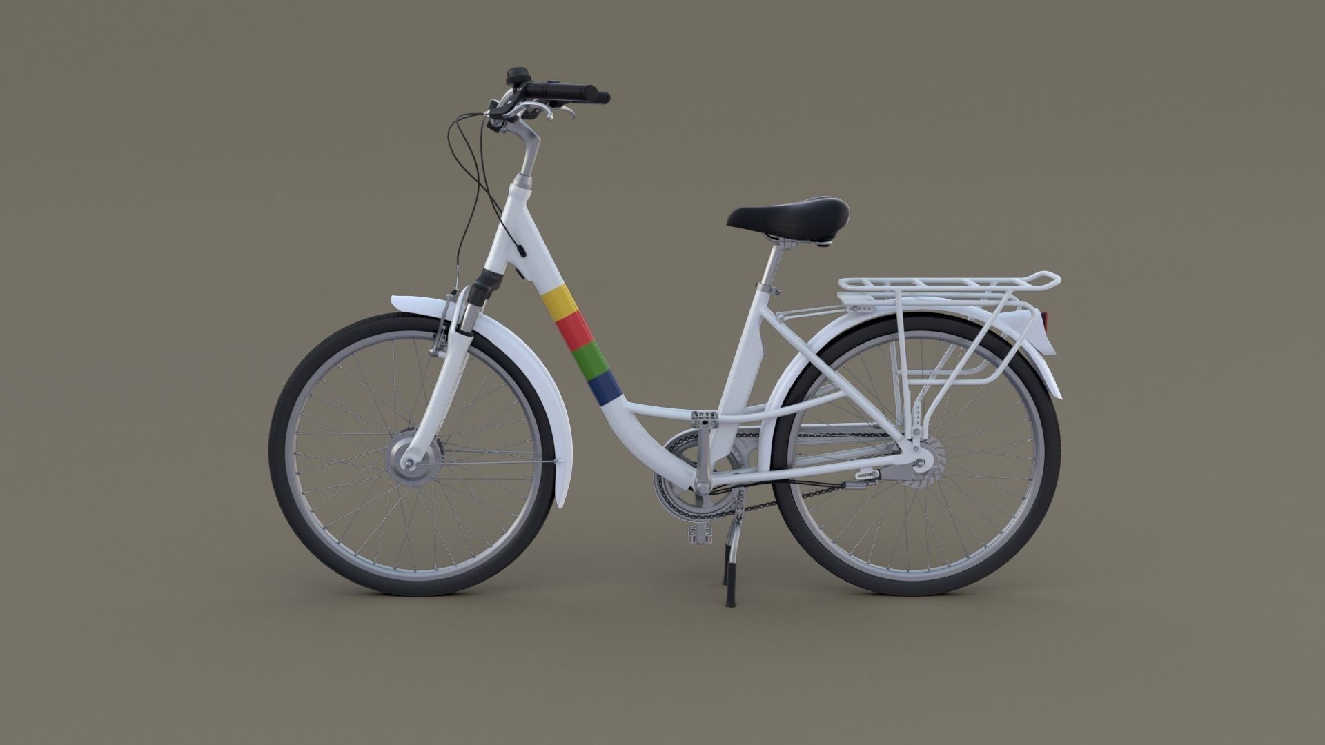 City Bicycle 3D model_0