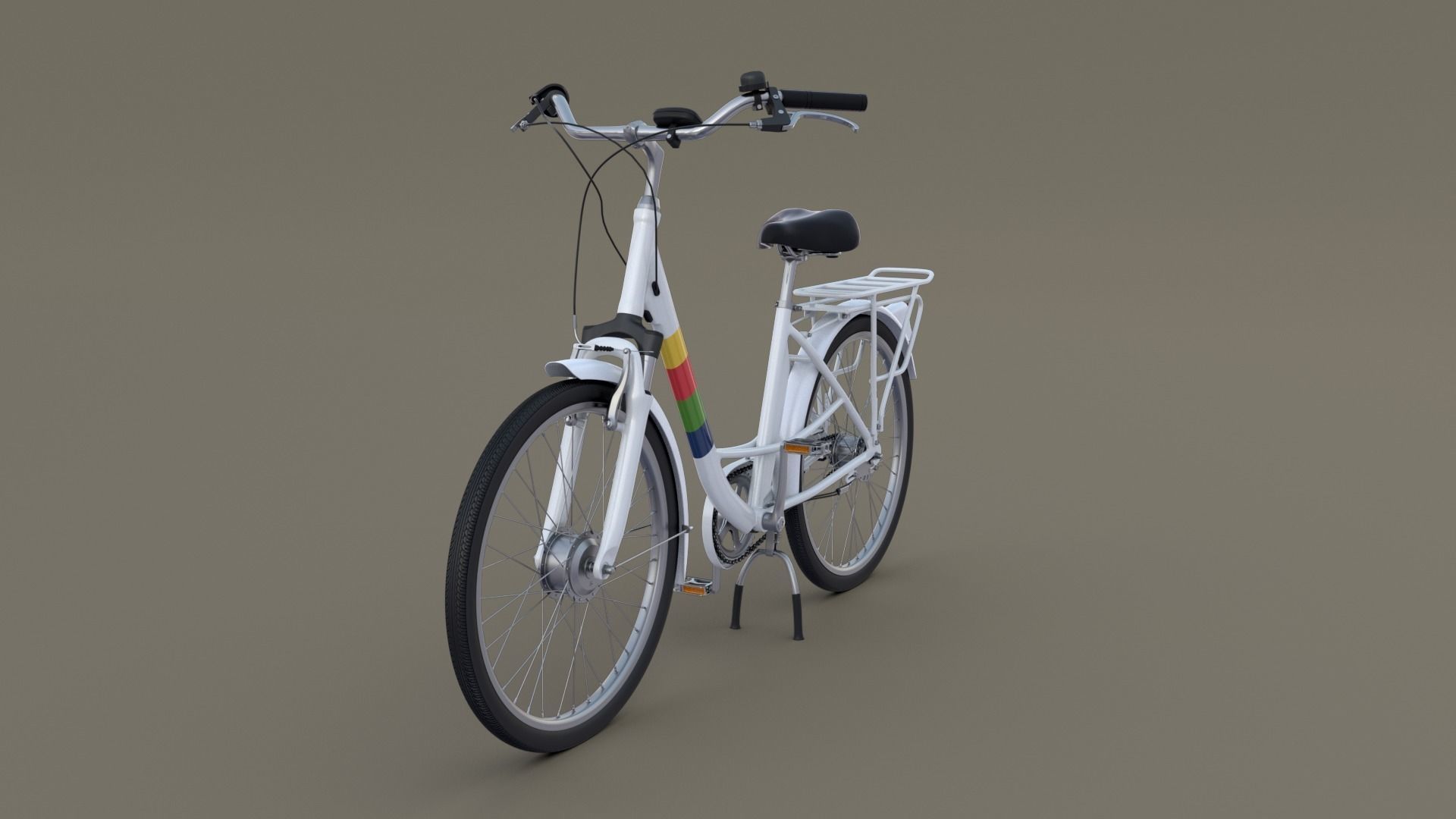 City Bicycle 3D model_6