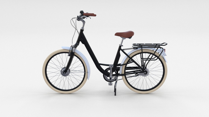 City Bicycle Black 3D model