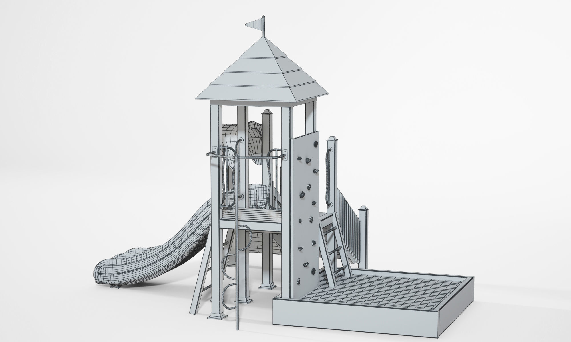 playground slide 3D model_3