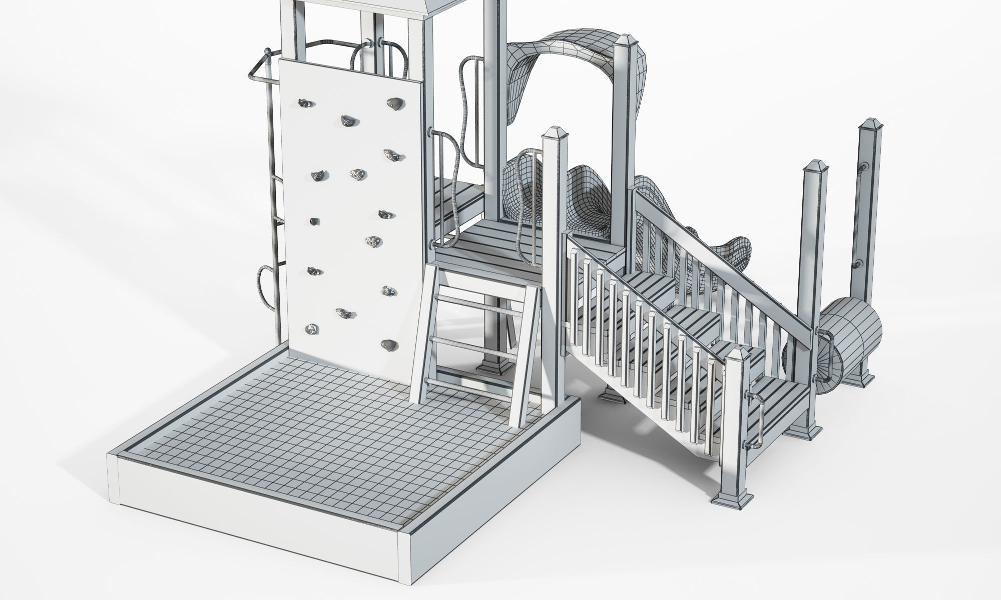 playground slide 3D model_5