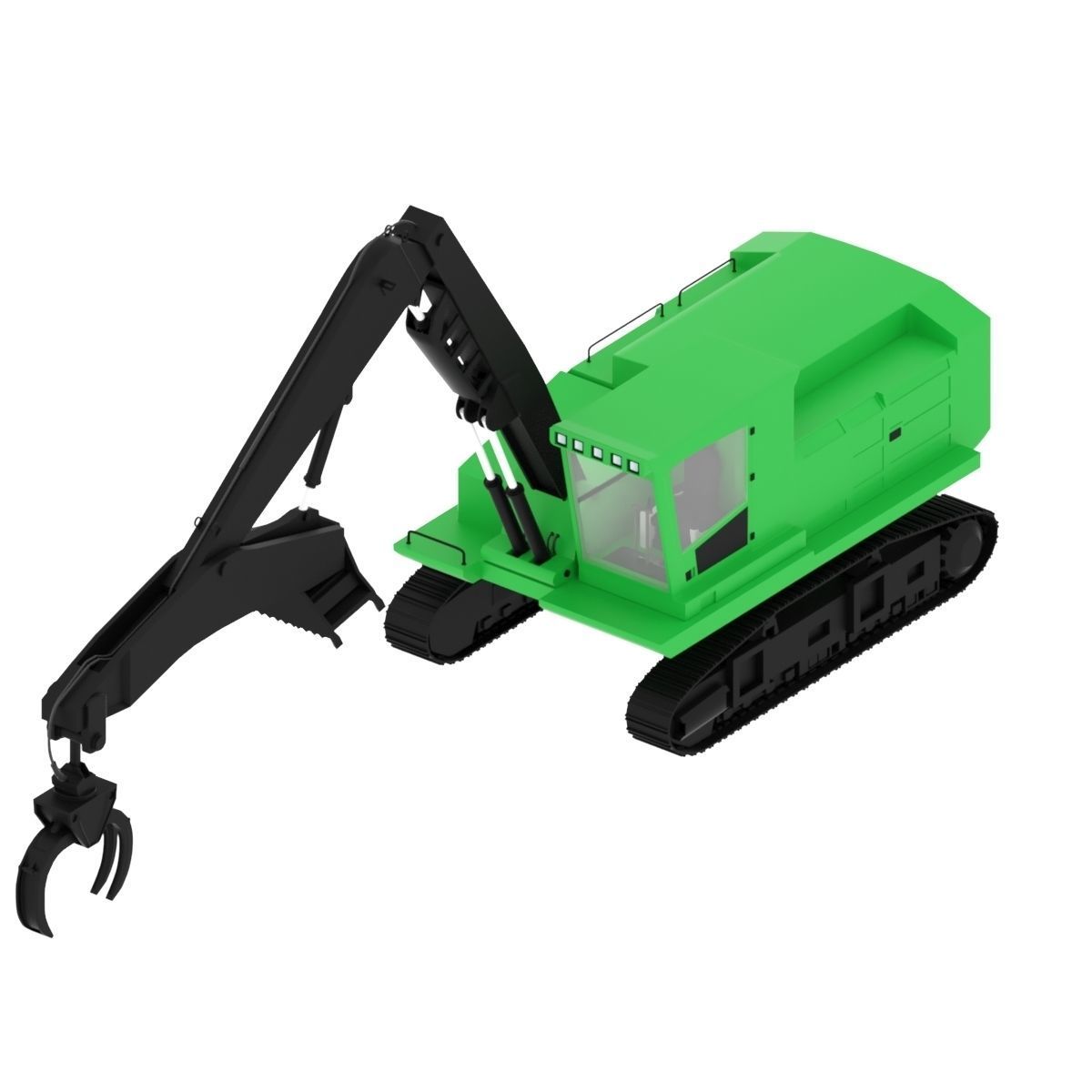 Forestry Swing Machine 3D model_3
