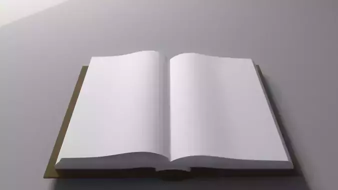 Animated book opening Low-poly 3D model