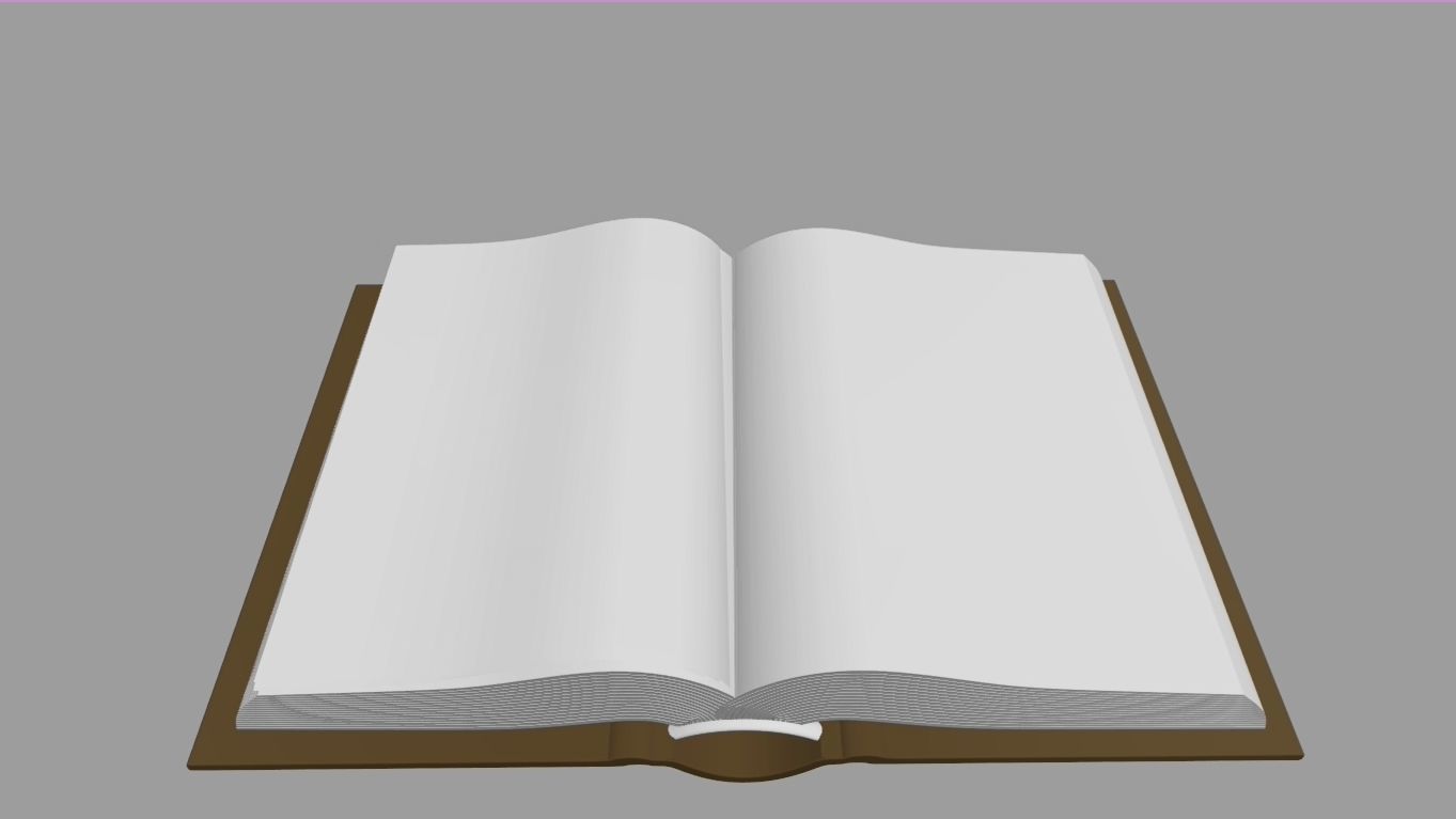 Animated book opening Low-poly 3D model_4